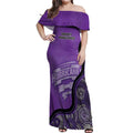 Custom Hobart Hurricanes Off Shoulder Maxi Dress Indigenous Art - Grunge Style