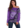 Custom Hobart Hurricanes Off Shoulder Sweater Indigenous Art - Grunge Style