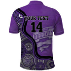 Custom Hobart Hurricanes Polo Shirt Indigenous Art - Grunge Style