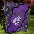 Custom Hobart Hurricanes Quilt Indigenous Art - Grunge Style