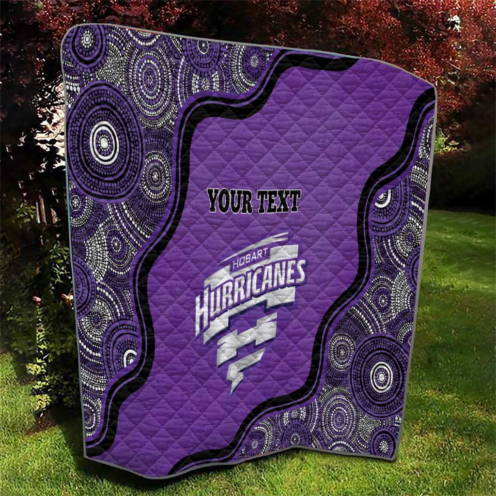Custom Hobart Hurricanes Quilt Indigenous Art - Grunge Style