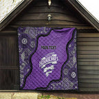 Custom Hobart Hurricanes Quilt Indigenous Art - Grunge Style