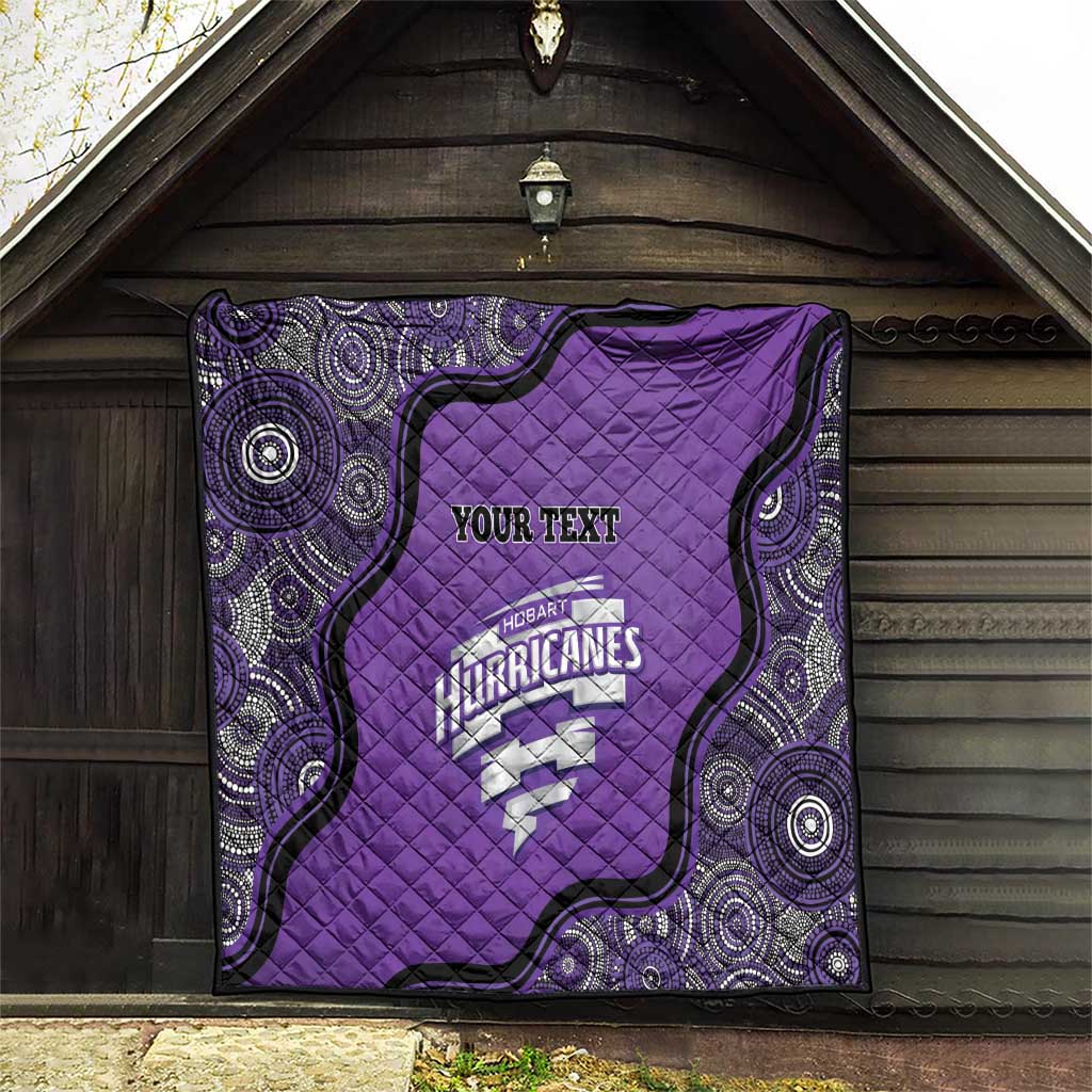 Custom Hobart Hurricanes Quilt Indigenous Art - Grunge Style