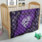 Custom Hobart Hurricanes Quilt Indigenous Art - Grunge Style