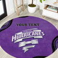 Custom Hobart Hurricanes Round Carpet Indigenous Art - Grunge Style