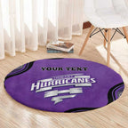 Custom Hobart Hurricanes Round Carpet Indigenous Art - Grunge Style