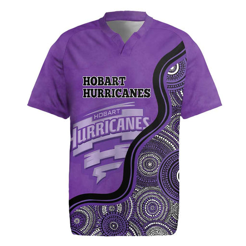 Custom Hobart Hurricanes Rugby Jersey Indigenous Art - Grunge Style