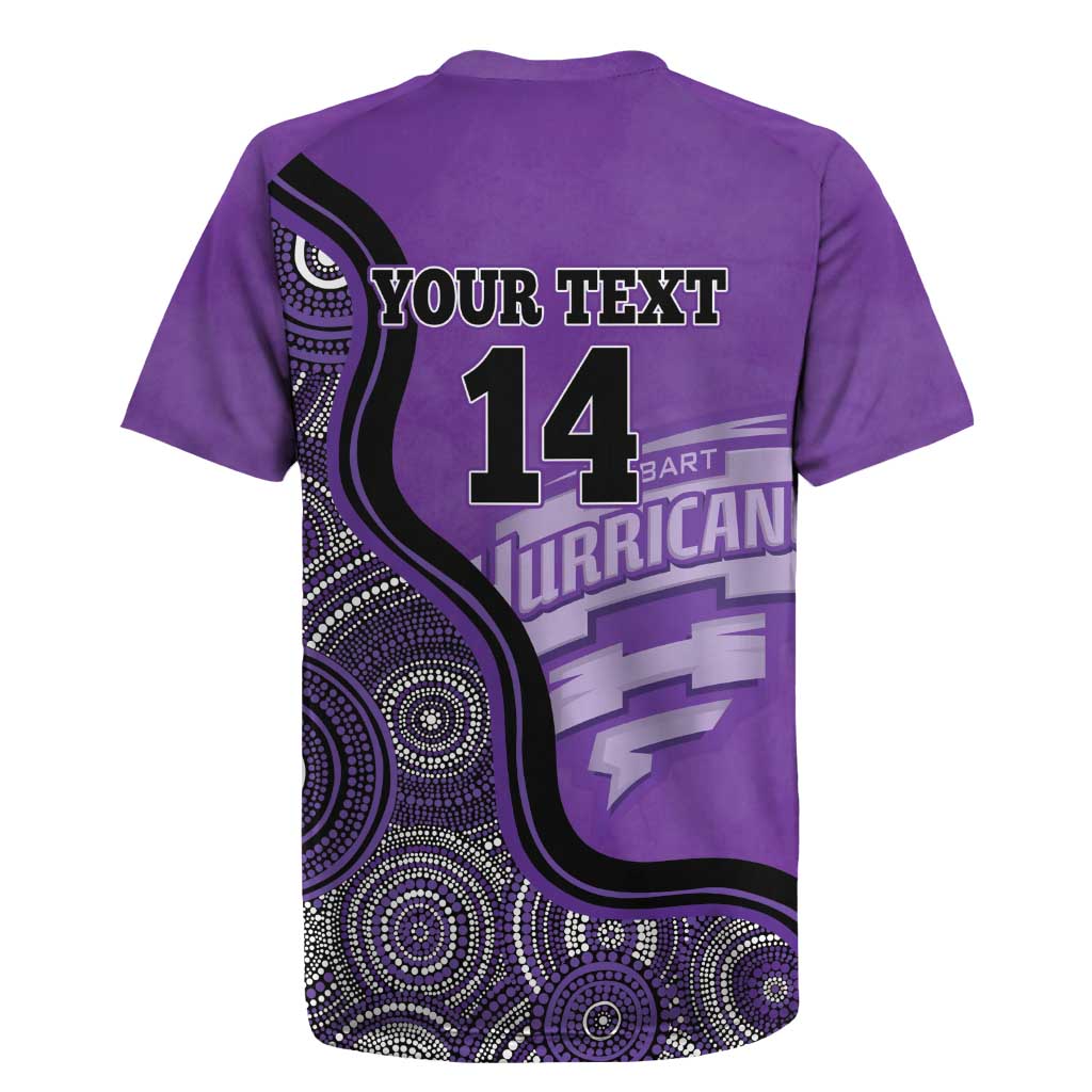 Custom Hobart Hurricanes Rugby Jersey Indigenous Art - Grunge Style