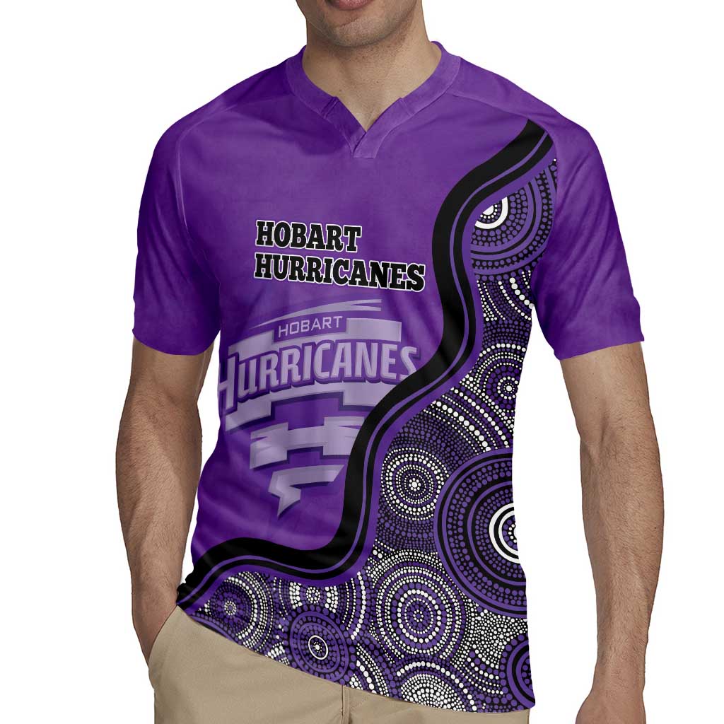 Custom Hobart Hurricanes Rugby Jersey Indigenous Art - Grunge Style