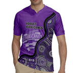 Custom Hobart Hurricanes Rugby Jersey Indigenous Art - Grunge Style