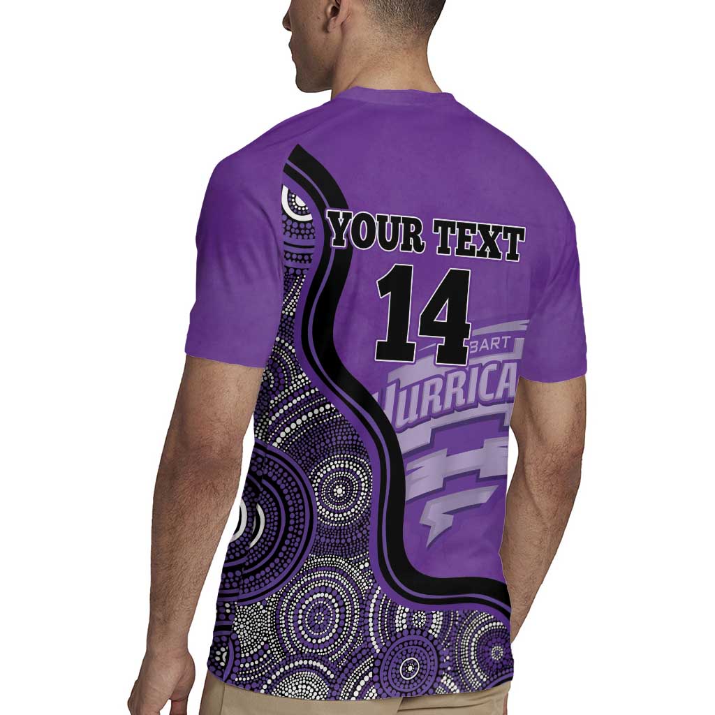 Custom Hobart Hurricanes Rugby Jersey Indigenous Art - Grunge Style