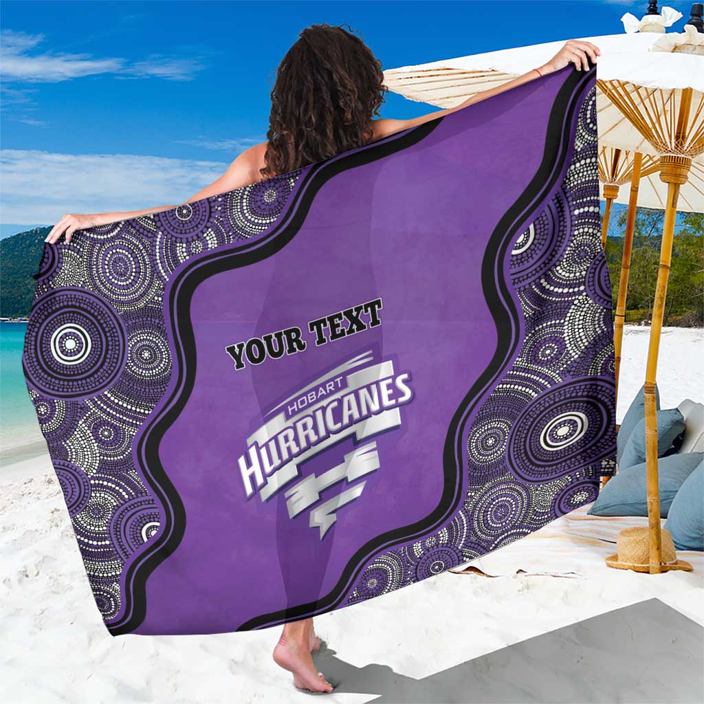 Custom Hobart Hurricanes Sarong Indigenous Art - Grunge Style