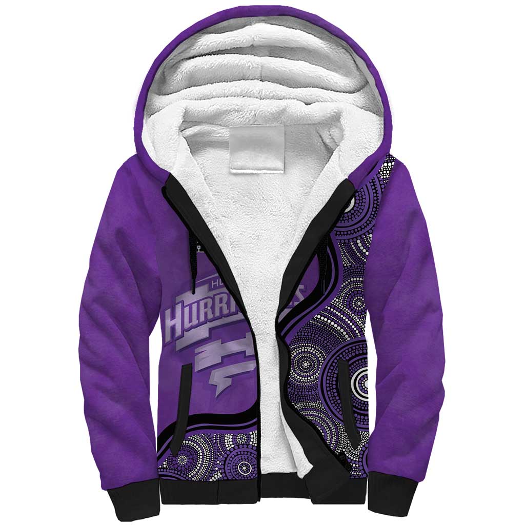 Custom Hobart Hurricanes Sherpa Hoodie Indigenous Art - Grunge Style