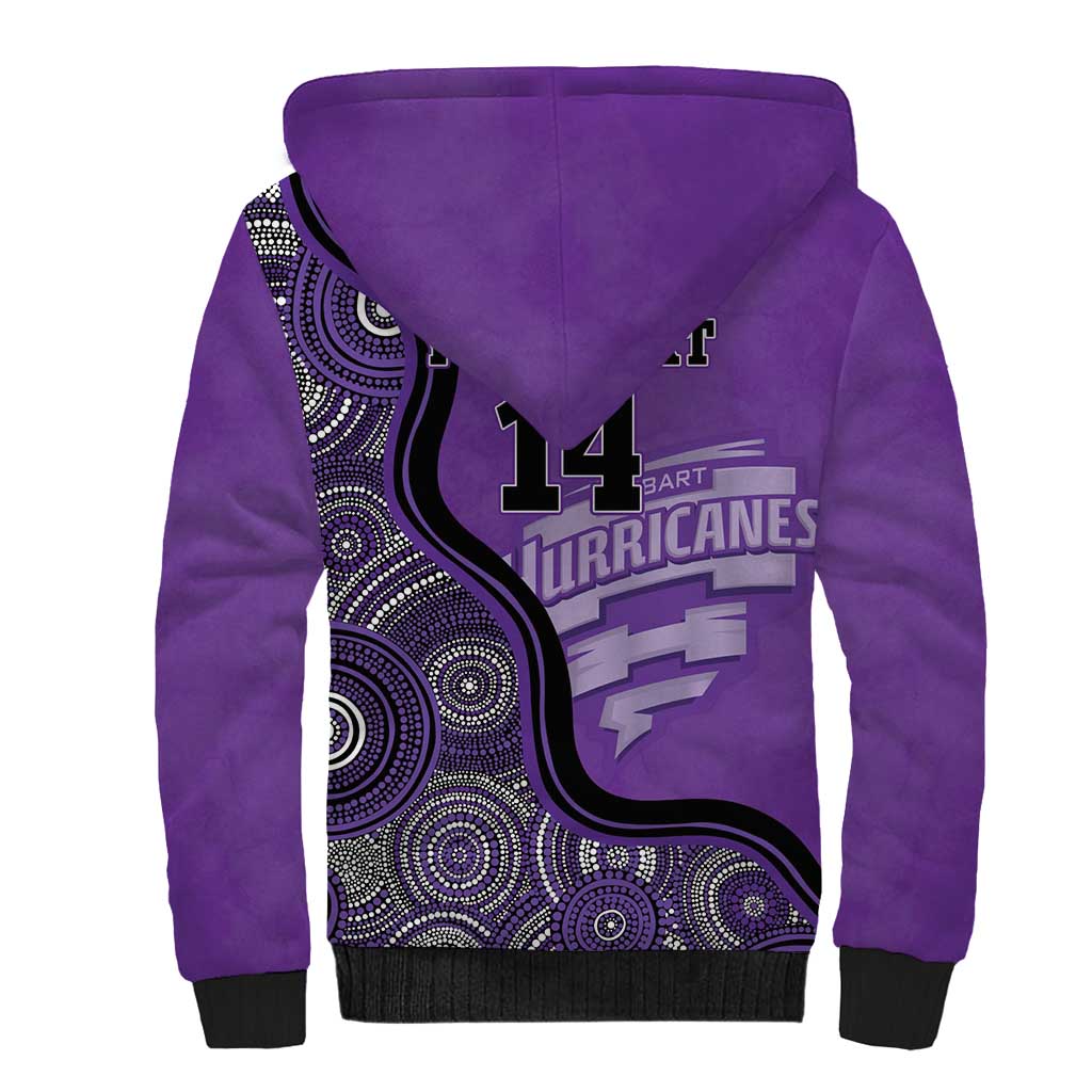 Custom Hobart Hurricanes Sherpa Hoodie Indigenous Art - Grunge Style