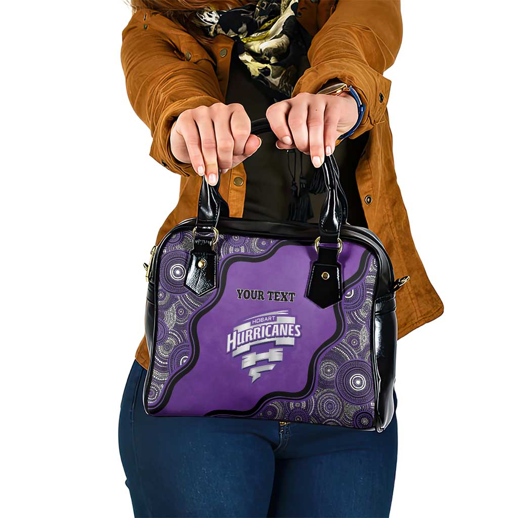Custom Hobart Hurricanes Shoulder Handbag Indigenous Art - Grunge Style
