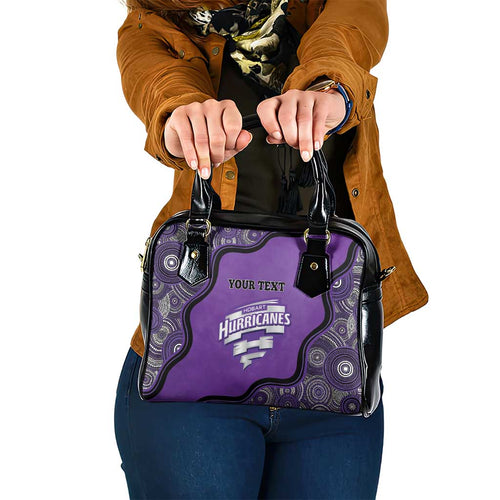 Custom Hobart Hurricanes Shoulder Handbag Indigenous Art - Grunge Style