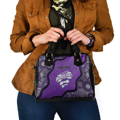 Custom Hobart Hurricanes Shoulder Handbag Indigenous Art - Grunge Style