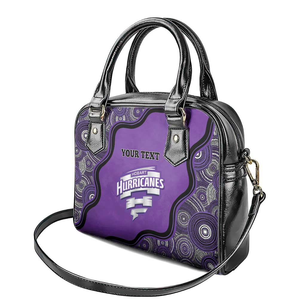 Custom Hobart Hurricanes Shoulder Handbag Indigenous Art - Grunge Style