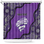 Custom Hobart Hurricanes Shower Curtain Indigenous Art - Grunge Style