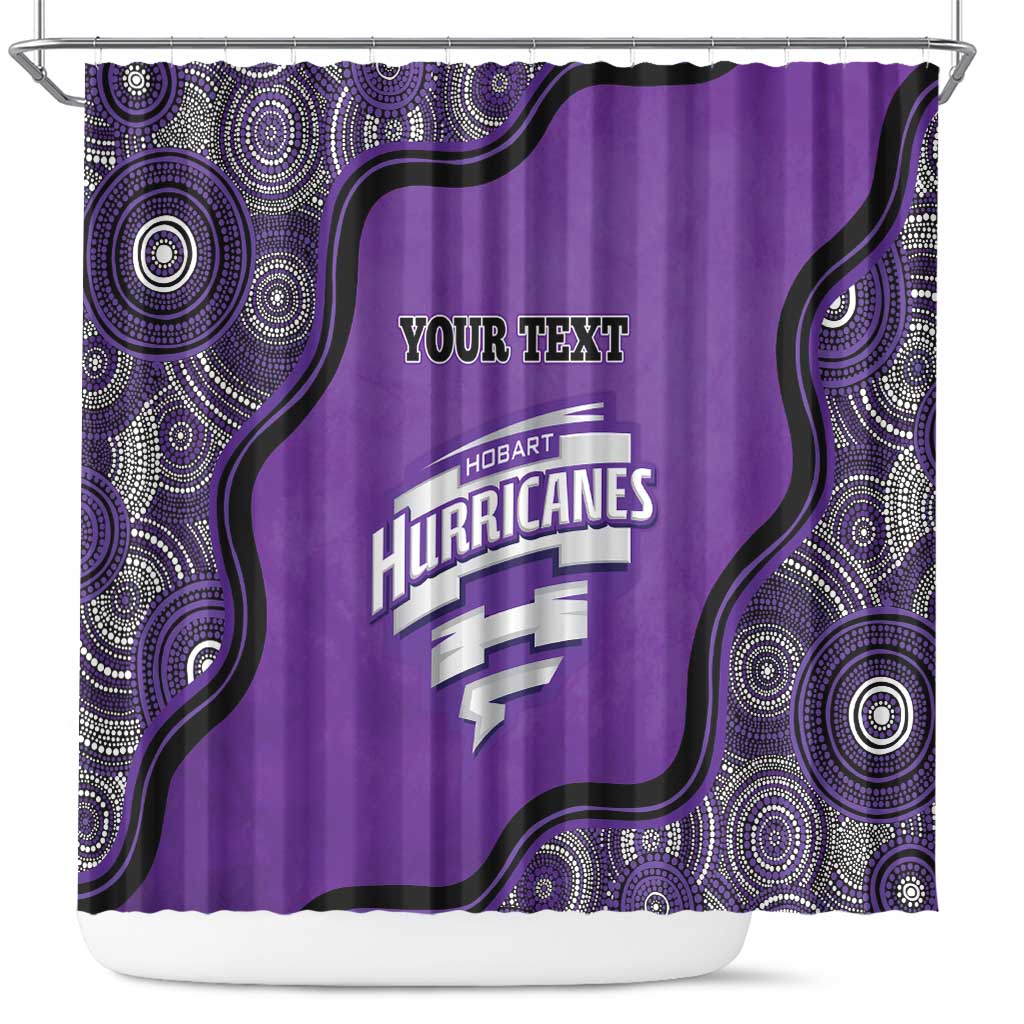 Custom Hobart Hurricanes Shower Curtain Indigenous Art - Grunge Style