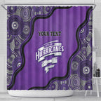 Custom Hobart Hurricanes Shower Curtain Indigenous Art - Grunge Style
