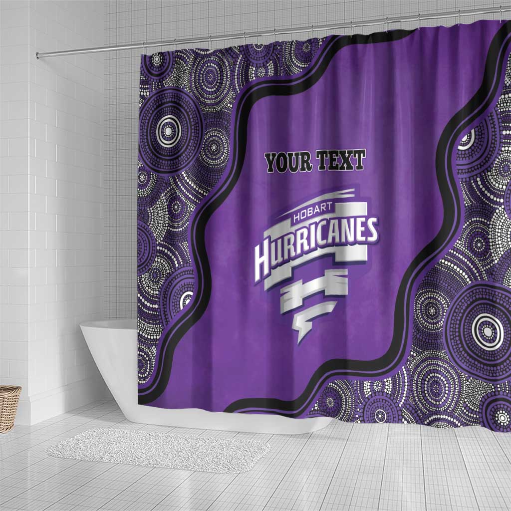 Custom Hobart Hurricanes Shower Curtain Indigenous Art - Grunge Style
