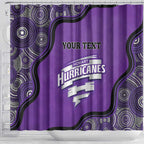 Custom Hobart Hurricanes Shower Curtain Indigenous Art - Grunge Style