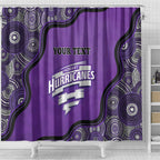 Custom Hobart Hurricanes Shower Curtain Indigenous Art - Grunge Style