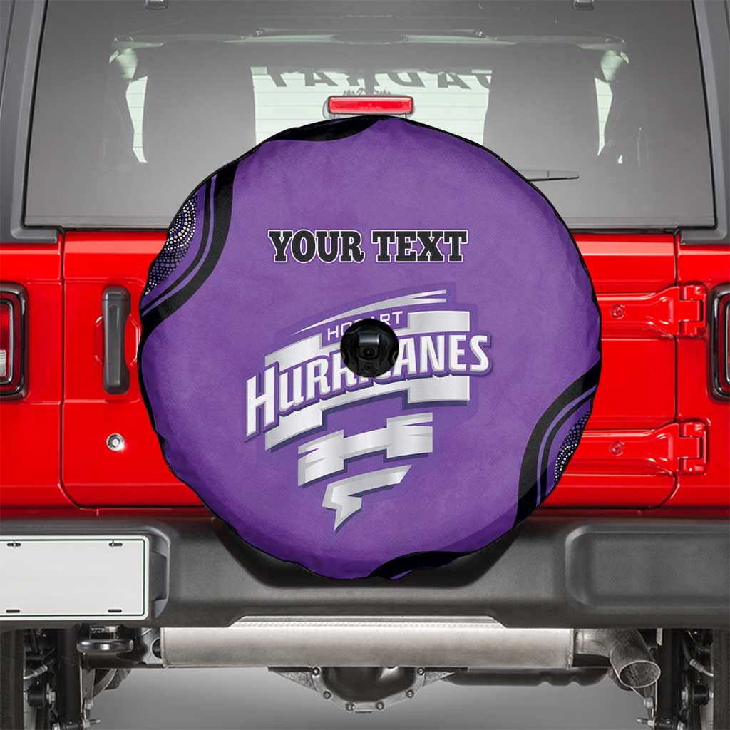 Custom Hobart Hurricanes Spare Tire Cover Indigenous Art - Grunge Style