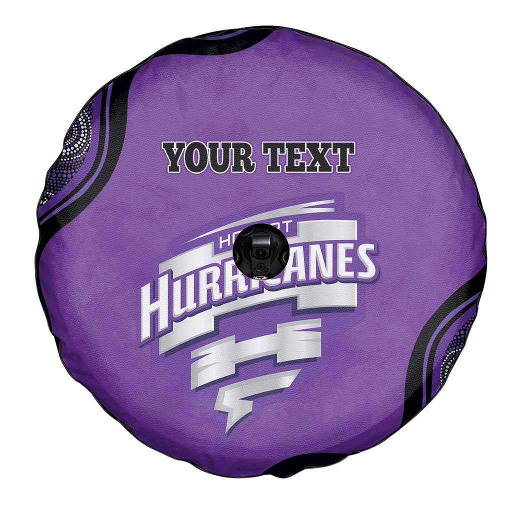 Custom Hobart Hurricanes Spare Tire Cover Indigenous Art - Grunge Style
