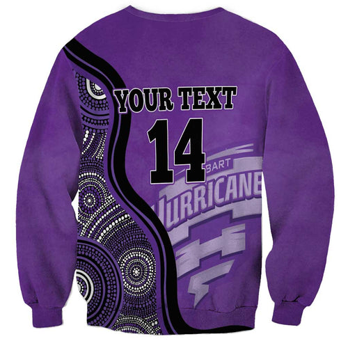 Custom Hobart Hurricanes Sweatshirt Indigenous Art - Grunge Style