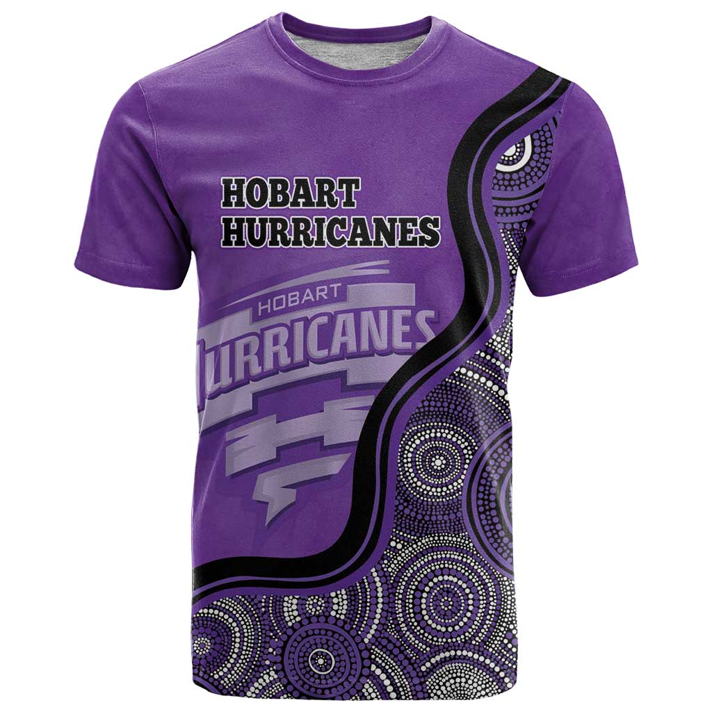 Custom Hobart Hurricanes T Shirt Indigenous Art - Grunge Style