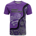 Custom Hobart Hurricanes T Shirt Indigenous Art - Grunge Style