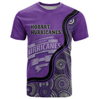 Custom Hobart Hurricanes T Shirt Indigenous Art - Grunge Style