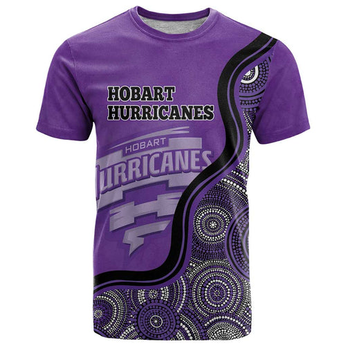 Custom Hobart Hurricanes T Shirt Indigenous Art - Grunge Style