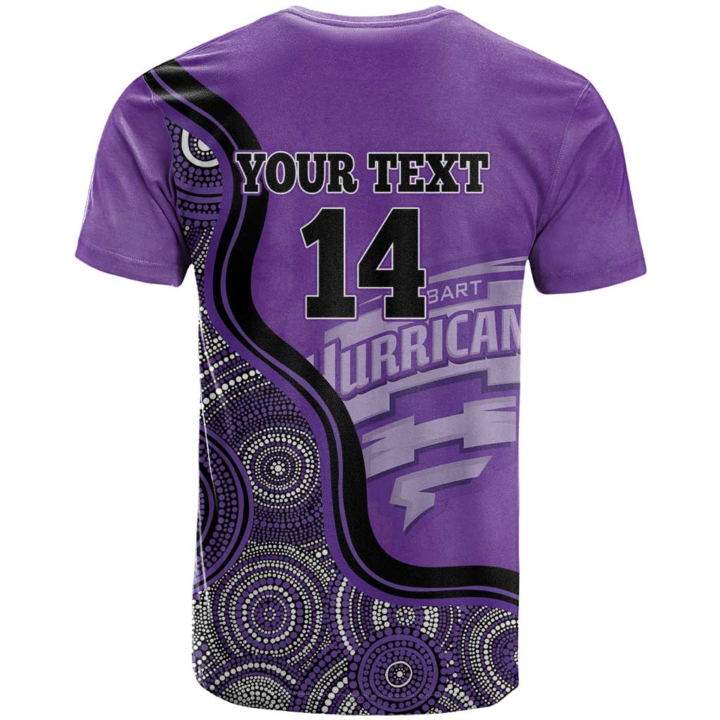 Custom Hobart Hurricanes T Shirt Indigenous Art - Grunge Style