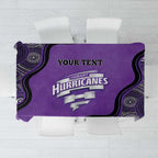 Custom Hobart Hurricanes Tablecloth Indigenous Art - Grunge Style