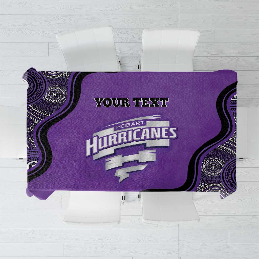 Custom Hobart Hurricanes Tablecloth Indigenous Art - Grunge Style