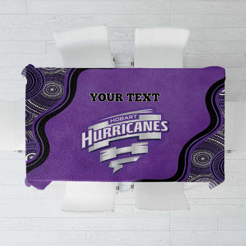 Custom Hobart Hurricanes Tablecloth Indigenous Art - Grunge Style