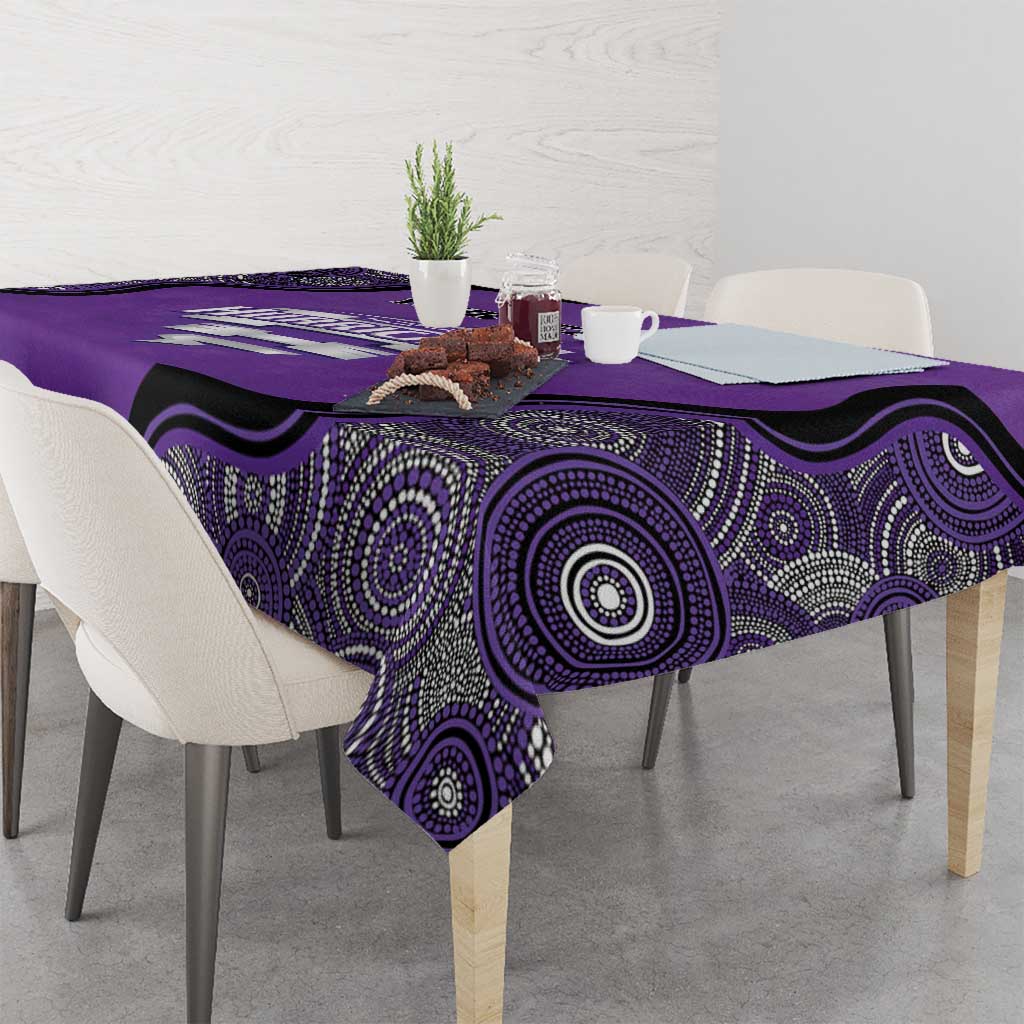 Custom Hobart Hurricanes Tablecloth Indigenous Art - Grunge Style