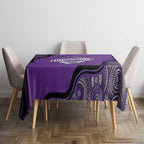 Custom Hobart Hurricanes Tablecloth Indigenous Art - Grunge Style