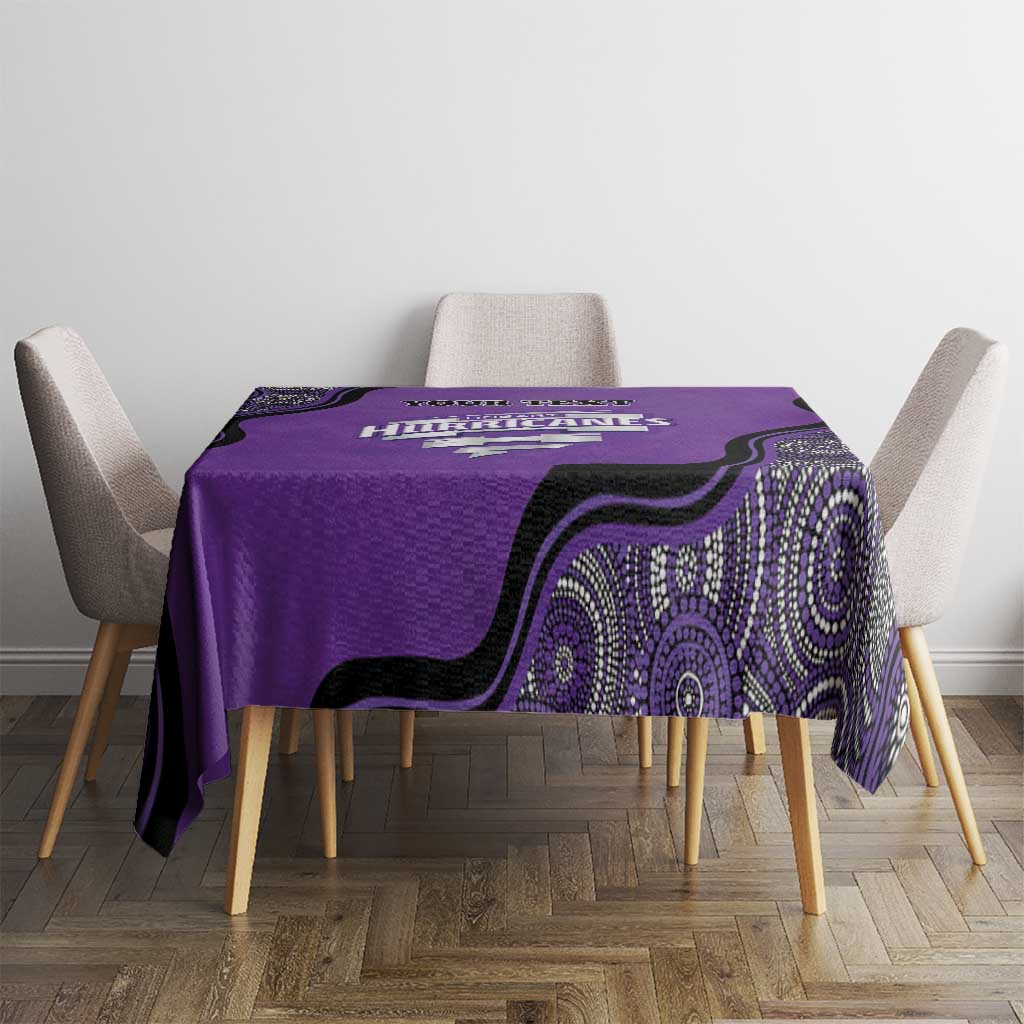 Custom Hobart Hurricanes Tablecloth Indigenous Art - Grunge Style