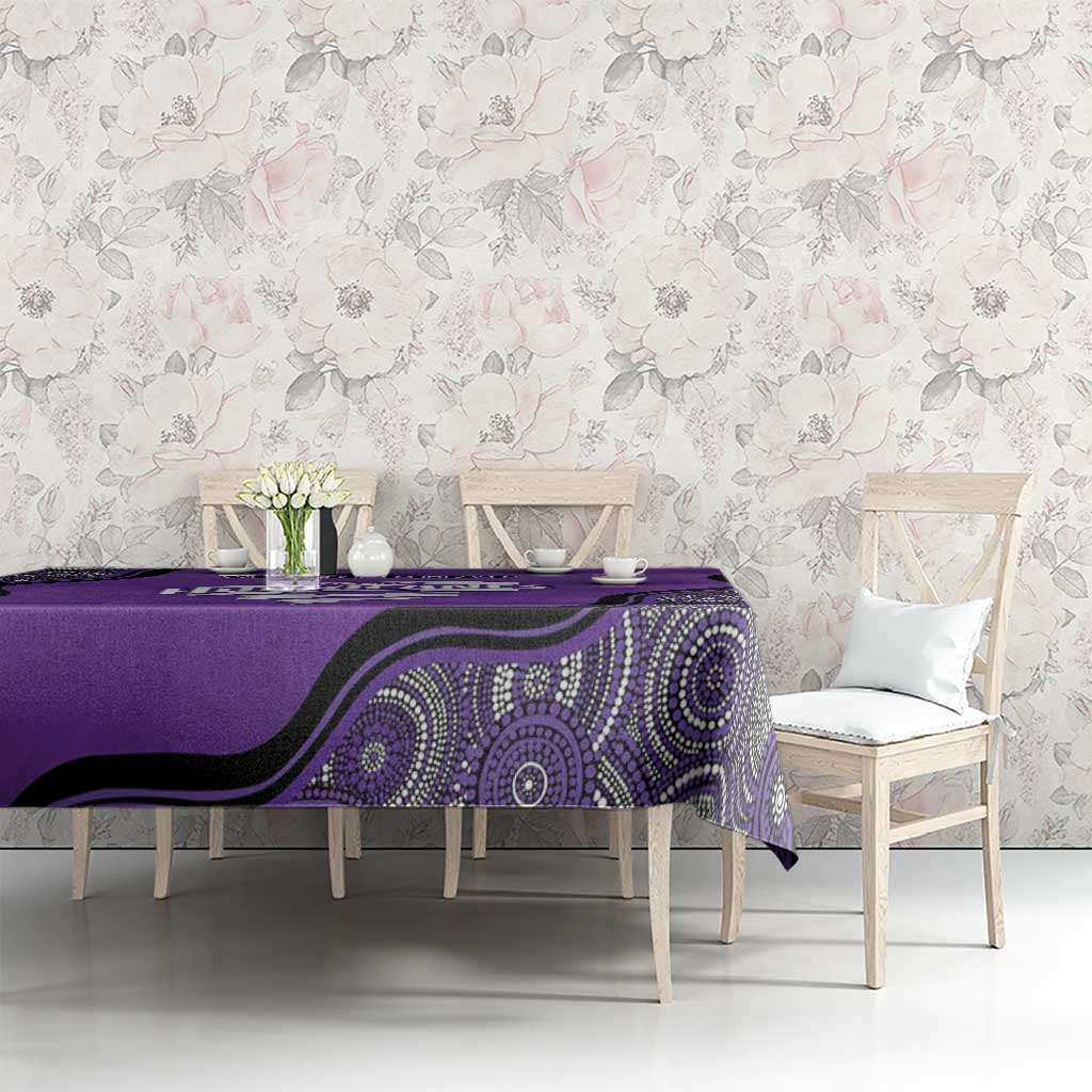 Custom Hobart Hurricanes Tablecloth Indigenous Art - Grunge Style
