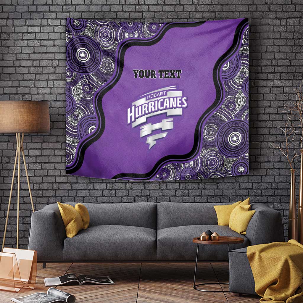 Custom Hobart Hurricanes Tapestry Indigenous Art - Grunge Style