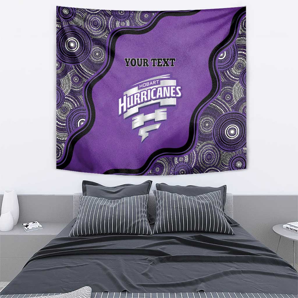 Custom Hobart Hurricanes Tapestry Indigenous Art - Grunge Style
