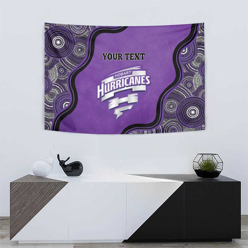 Custom Hobart Hurricanes Tapestry Indigenous Art - Grunge Style