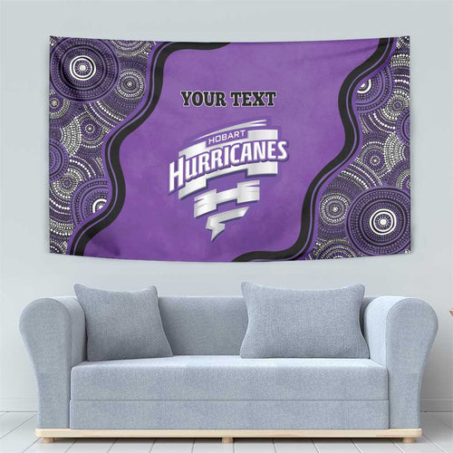 Custom Hobart Hurricanes Tapestry Indigenous Art - Grunge Style