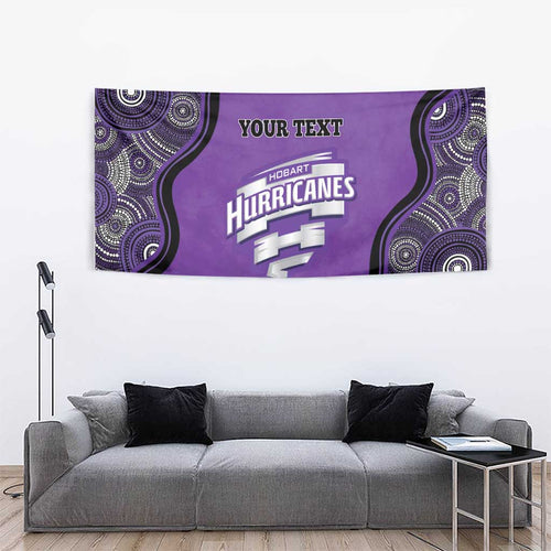 Custom Hobart Hurricanes Tapestry Indigenous Art - Grunge Style