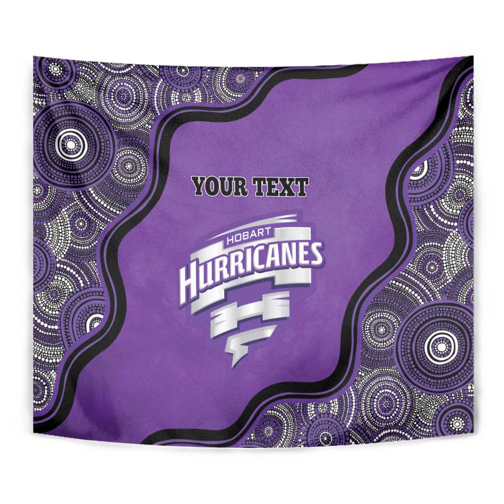 Custom Hobart Hurricanes Tapestry Indigenous Art - Grunge Style