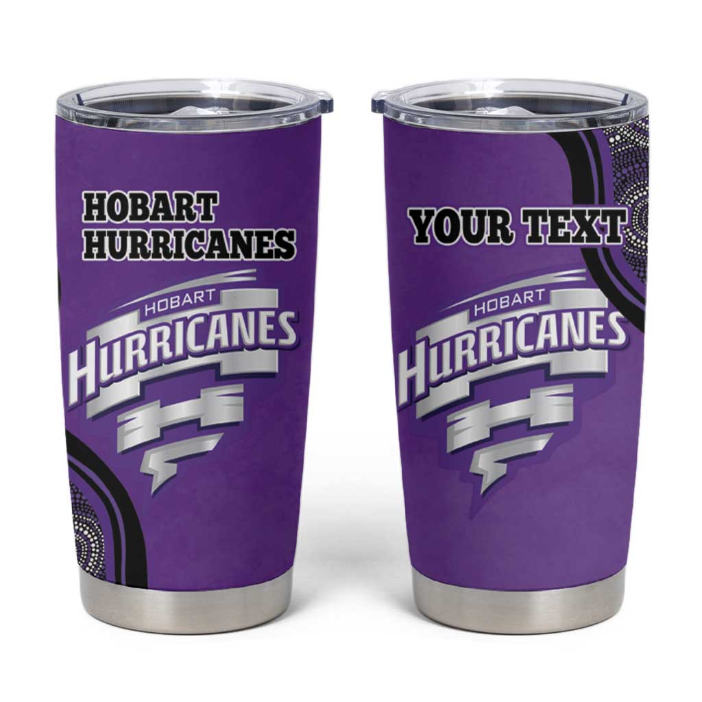 Custom Hobart Hurricanes Tumbler Cup Indigenous Art - Grunge Style